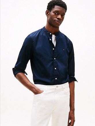 Tommy Hilfiger TH Flex Regular Fit Grandad Collar Shirt
