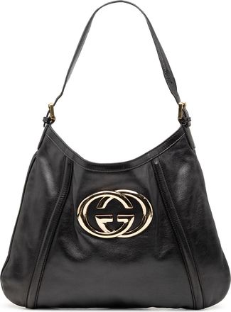 Gucci Tweedekans Kalfsleer In elkaar grijpende G Britt Schoudertas