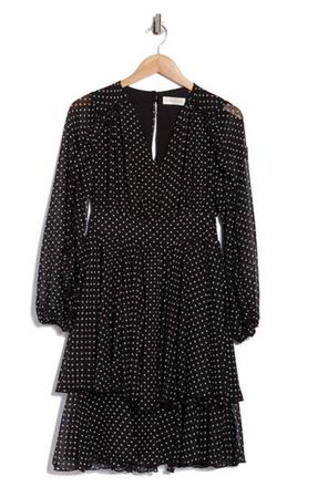 Elie Tahari The Sophia Dress in Noir And White Polka Dot at Nordstrom Rack, Size 10