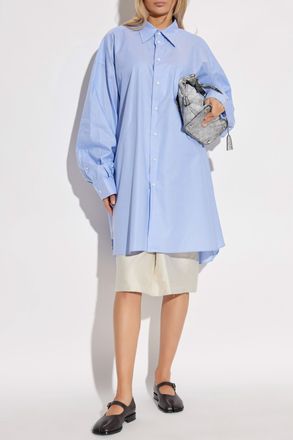 Maison Margiela Cotton Skirt With vintage Effect, Womens, Cream