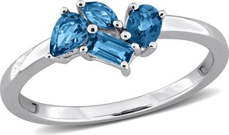Mimi & Max Multi-Gem Cluster Ring Sterling Silver