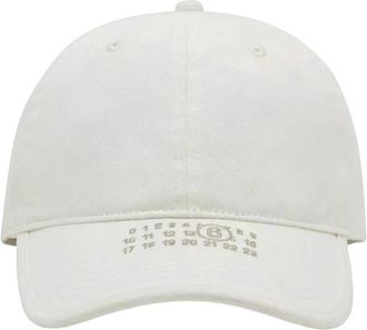 Maison Margiela Cappellino Numeric in cotone lavato - - Accessories - Uomo - Bianco - ONE SIZE