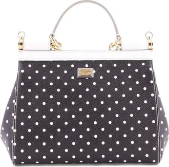 Dolce & Gabbana Miss Sicily tas kleine leren tas met print - Veelkleurig