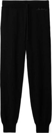 Burberry Logo Embroidered Cashmere Jogging Pants, Size X-Small