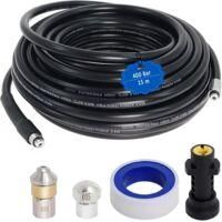 OEM Desatascador De 15 M Compatible Con Karcher K2-k7 - Manguera Flexible De Alta Presi&oacute;n Con Accesorios Para La Limpieza De Tuber&iacute;as - Crezuo