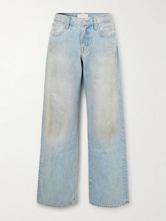 Slvrlake Denim Jeans A Gamba Larga E Vita Alta Mica - Blu