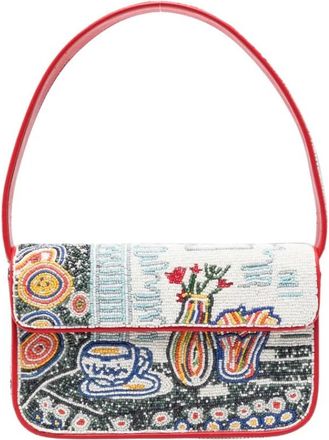 Staud Tommy Beaded Bag - Dames - Schoudertassen - Veelkleurig - ONE Size - Leer - Tassen