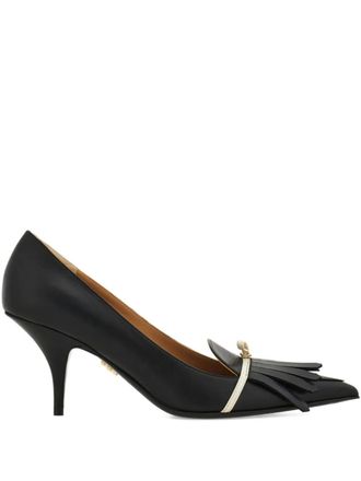 Ferragamo 70mm bow-embellished pumps - women - Goat Skin/Lambskin/Rubber - 10.5C - Black