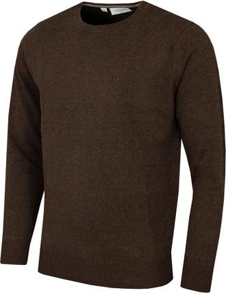 Calvin Klein Mens Crew Neck Cotton Sweater - Peat - XL