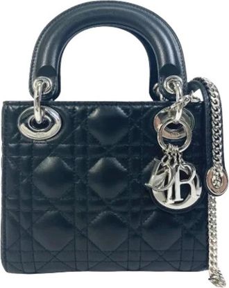 Dior Pre-owned Cannage Mini Shoulder Bag - Dames - Vintage Handtas - Zwart - ONE Size - Leer - Vintage