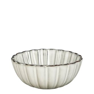 MiCa Decorations Bol corfu gris h9xb17xl17cm