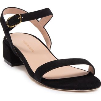 Stuart Weitzman Tibby Block Heel Sandal in Black at Nordstrom Rack, Size 5