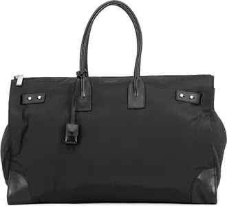 Saint Laurent Sac De Jour Black Nylon Leather Handbag Tote Bag (Pre-Owned)