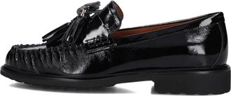Stefano Lauran Zwarte lakleren loafers - Dames - Loafers - Zwart - 38 EU - Wol - Schoenen