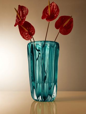 Yali Glass Fiori Hand-Blown Murano Glass Vase (15in/38cm)