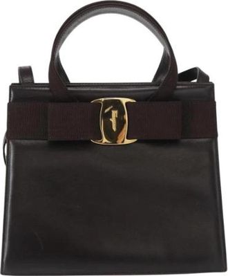 Ferragamo Pre-owned Handtas - Dames - Vintage Handtas - Bruin - ONE Size - Leer - Vintage