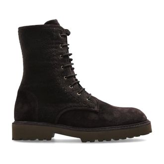 Max Mara Lederen enkellaarzen - Dames - Schoenen - Bruin - Maat: 39 EU Leer