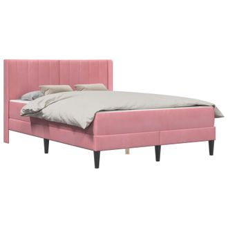 vidaXL Estructura De Cama Con Colch&oacute;n Rosa 120 X 190 Cm Terciopelo Vidaxl