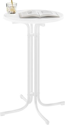Woltu Mesa Alta Redonda Plegable 70x110cm, Blanco - Woltu