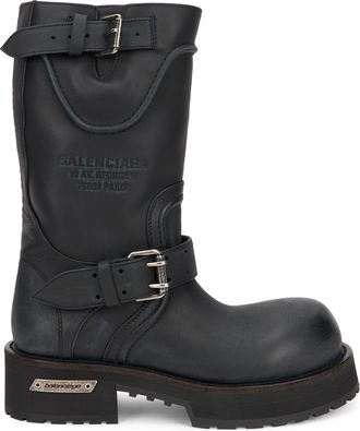 Balenciaga Womens Ankle Boots Venom Black Leather Lambskin