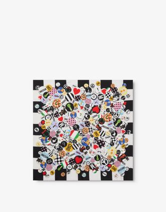 Moschino Printed silk scarf - Black