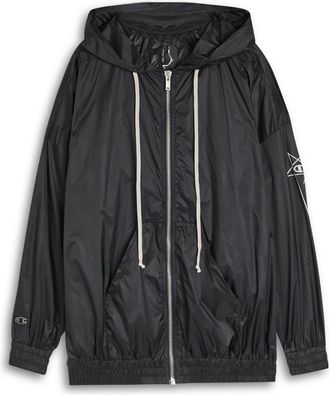 Rick Owens X Champion Jumbo Jasons Hooded Cotton Sweatshirt - Black - S