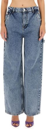 Moschino Blue Relaxed High Rise Jeans