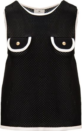 Elisabetta Franchi Sleeveless Tops - Dames - Tops zonder mouwen - Zwart - M - Polyester - Tops