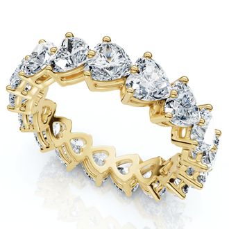 Pompeii3 3 3/4Ct Heart Shape Diamond Eternity Wedding Ring 14k Gold or Platinum Lab Grown