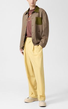 Marni Mens Broad cuffs yellow pant
