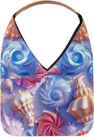 Generic Shiny Shell Reusable Lightweight Grocery Bags - Foldable Into Compact Pouch, Washable & Sturdy, Multipurpose for Shopping and Travel