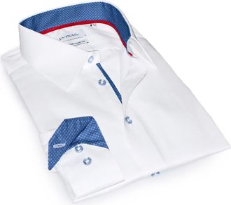 Levinas Contemporary Fit Modern Business Dress Shirt in White at Nordstrom Rack, Size X-Large