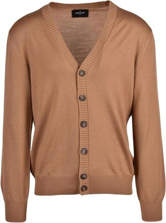 Gran Sasso Truien & Vesten, Heren, Bruin, XL, Wol, Cardigan met knopen