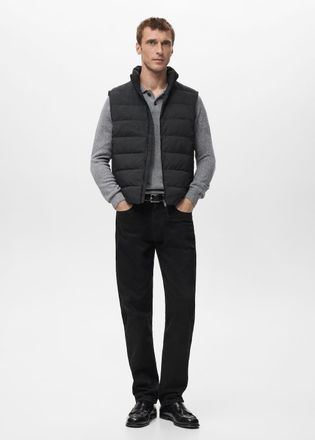 Mango Gilet trapuntato imbottitura in piuma e piumino nero - Uomo - XXL - MANGO MAN