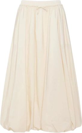 Max Mara Rokken, Dames, Wit, XS, Katoen, Lange waterafstotende canvas rok