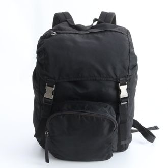 Prada Black Nylon Backpack Shoulder Bag (Pre-Owned)
