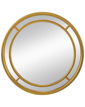 A&B Home Discontinued A&B Home 35.5In Beaded Framed Round Wall Mirror