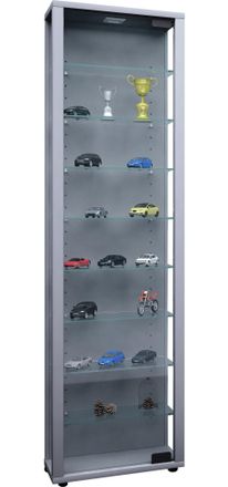 ebuy24 Ebuy24 - Vitrina De Vidrio Vcm De Pie Vitrina De Vidrio Con Vidrio De Seguridad Esg Dimensiones Aprox. Al. 115 X An. 33 X P. 18 Cm Vidrio De Gabinete 