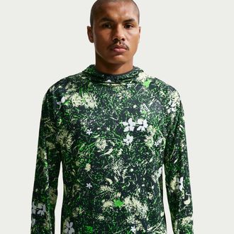 Nike Mens Nike ACG Solar Chase Dri-FIT UV Protection Hooded Trail Running Top in Green | IQ7684-307