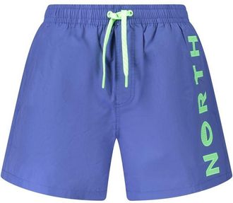 North Sails Mens Swim Trunks With Logo - Medium Blue Nylon - Size X-Large
