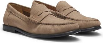 BOSS Penny-trim moccasins in suede