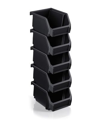Sorbus X-Small Stackable Garage Storage Bins - Set Of 5