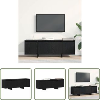 vidaXL Mobile TV - Mobile TV Rovere Nero 120 x 30 x 40,5 cm Legno multistrato