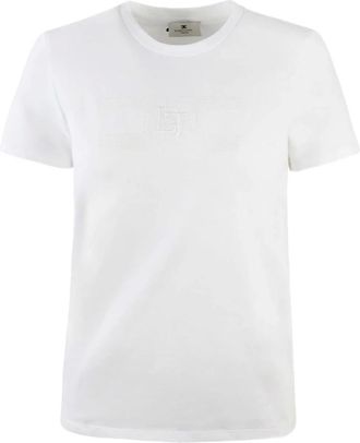 Elisabetta Franchi Tops, Dames, Wit, XL, 270 Gesso Maglia