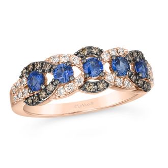 Le Vian Blueberry Sapphire Ring set in 14K Strawberry Gold