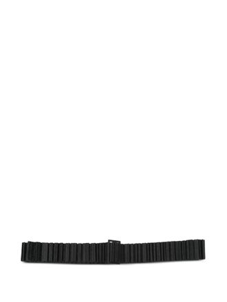 Pleats Please Issey Miyake pleated buckle belt - Black
