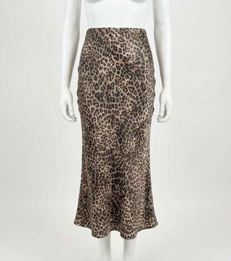 Z Supply Izabel Leopard Maxi Skirt In Desert Tan