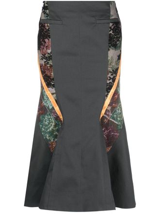 Marine Serre Flared rok - Grijs