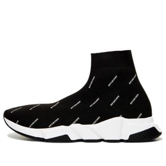 Balenciaga Speed 2.0 Sneakers Black Logo Print 530360W06501006