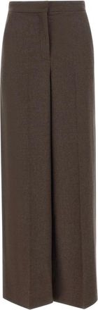 Gran Sasso Broeken, Dames, Bruin, L, Wol, Palazzo Broek